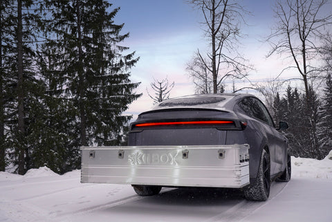 SKIIBOX transportboks for tilhengerfeste – aluminium