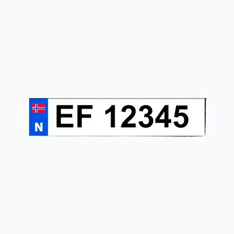 Nummerplate for transportboks/sykkelstativ